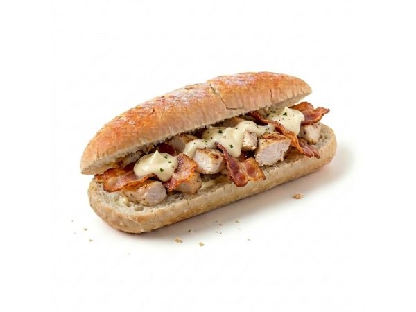 Broodje aardappelsla spek