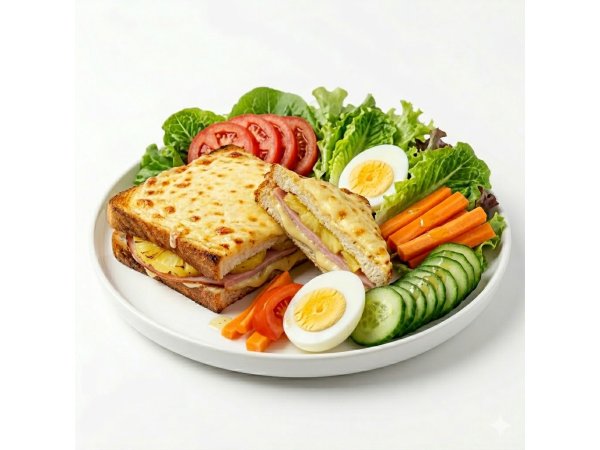 Croque monsieur met groenten (2st)