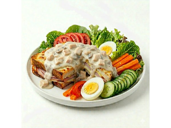 Croque videe met groenten (2st)