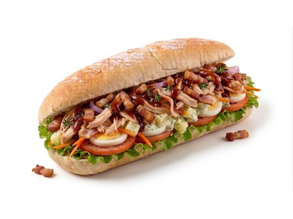 Smoske club kip aardappelsla spek